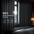 thumbnail image 4 of Heather Grey Faux Linen Extra Wide Room Darkening Curtain (1 Panel), Heather Grey, 100W X 96L, 4 of 10