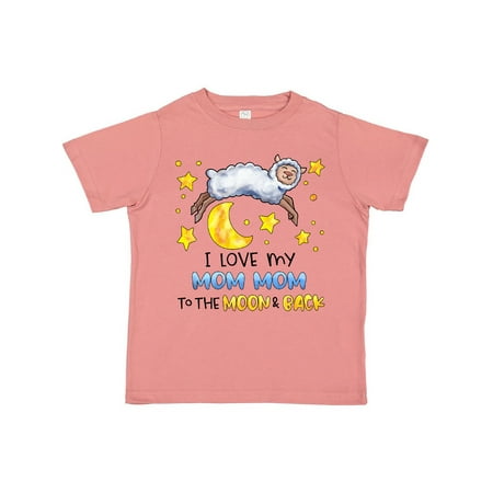 

Inktastic I Love my Mom Mom to the Moon and Back Cute Sheep Gift Toddler Boy or Toddler Girl T-Shirt