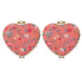 thumbnail image 1 of 2Pcs Heart Shape Dual-side Cosmetics Mirrors Foldable Small Makeup Mirrors, 1 of 5