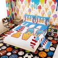 thumbnail image 2 of Erosebridal Waffle Drip Letter N Queen Sheet Sets, Cute Baseball Sport Bed Set for Girls and Boys, 4 Pieces, 1 Flat Sheet, 1 Fitted Sheet and 2 Pillowcases, 2 of 6