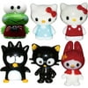 Hello Kitty Glass World Miniature Glass Figurines, 6-Pack, Hello Kitty 1/Hello Kitty 2/Badtz-Maru/Chococat/Keroppi/My Melody