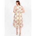 thumbnail image 2 of Rosegal Plus Size Plunge Floral Print Flounced High Low Surplice Midi Sundress, 2 of 4