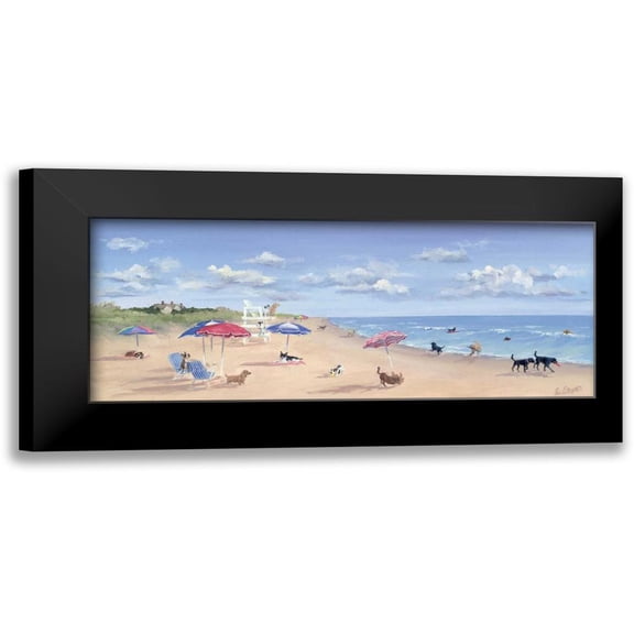 Saxe, Carol 14x8 Black Modern Framed Museum Art Print Titled - Beach Tails