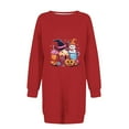thumbnail image 4 of Pisexur Robes de Noël pour Femmes, Robe Chandail en Molleton à Col Rond Imprimé Verres de Vin Tendance, Robe de Fête Décontractée à Manches Longues, Robe de Vacances de Noël Mini Robe, 4 of 4