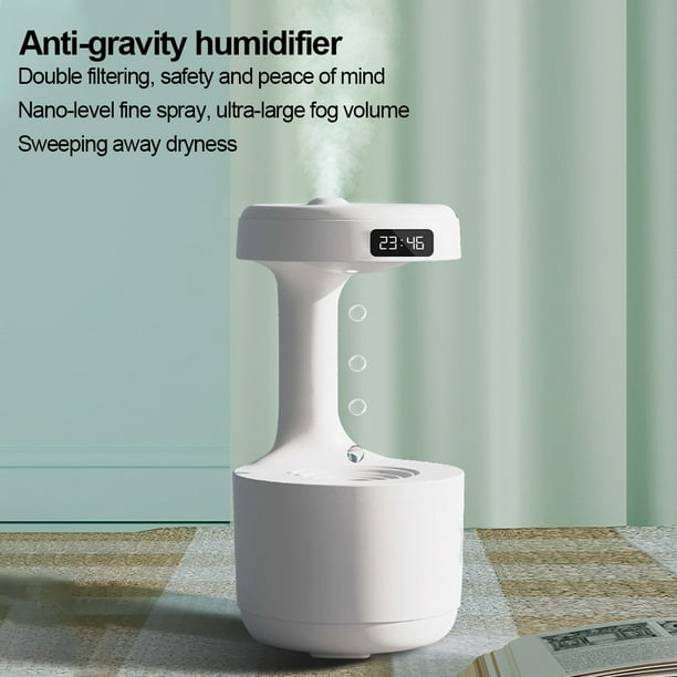 Humidificador de aire Humidificadores de niebla fría de 800 ml Pantalla LED Interruptor de encendido / apagado Botón de parada Ndcxsfigh Libre de BPA