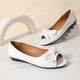 thumbnail image 5 of Suelas de Goma para la Parte Inferior de los Zapatos Estilo Peep Toe Bow Pisos, Zapatos de Caminar de las Mujeres Primavera Cómoda, 5 of 9