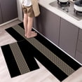 thumbnail image 4 of Alfombra de cocina antideslizante de poliéster impermeable y resistente al aceite para baño, dormitorio, sala de estar, alfombra de cocina, 4 of 5