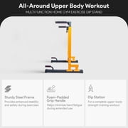 BalanceFrom Multi-Function Dip Stand Dip Station Dip Bar with Improved Structure Design, 500-Pound Capacity