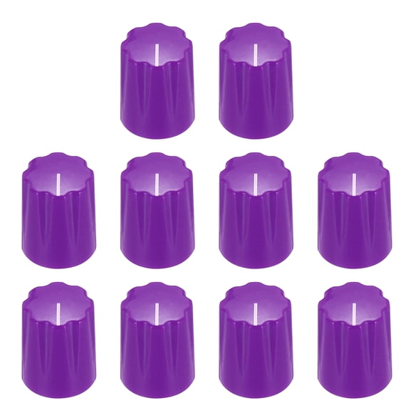 10 piezas de perilla de efecto de guitarra morada, perillas de guitarra eléctrica de plástico de 5/8"
