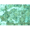 thumbnail image 1 of Ahgly Company Indoor Rectangle Abstract Turquoise Blue Modern Area Rugs, 6' x 9', 1 of 4