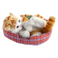 thumbnail image 4 of Simulación de gato de compañía encantadora gato con maillotes de sonidos para niños niñas para niñas gatos durmientes en la colchoneta de gatos Gato naranja del cuerpo, 4 of 8