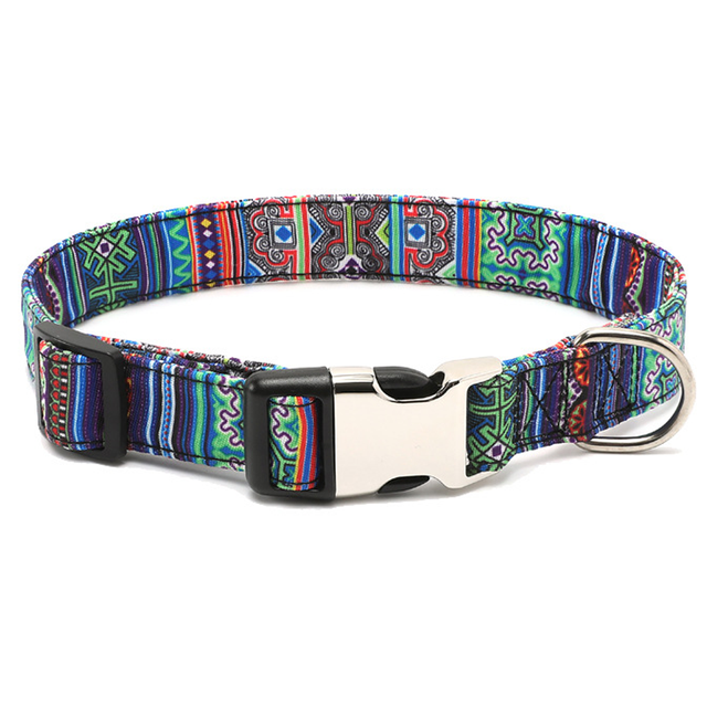 Collar de perro para perros grandes, pequeños y medianos, collar para mascotas de estilo étnico especialmente diseñado