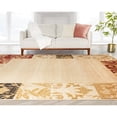 thumbnail image 4 of Well Woven Plain Border Rug Damask Warm Colors with Brush Effect Soft Rug, 4 of 9