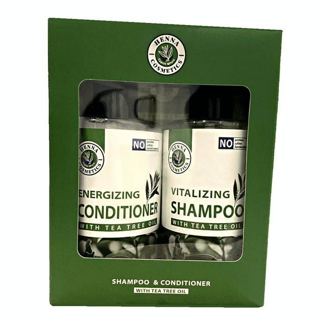 Henna Cosmetics Tea Tree Oil Shampoo / Conditioner Set - Sulfate Paraben Free 10.4 FL oz.