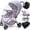 Black + Daisy-2pack, variant on Xlhshop Durable Baby Stroller Mosquito Net (2 Pack)-Universal Elastic Edge Mesh Cover for Bassinets, Cradles, Playards, Car Seats & Mini Cribs | Breathable Travel Essential Newborn Protection (White)