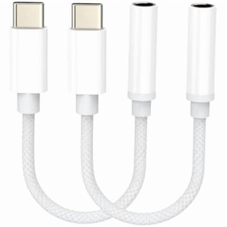 USB Type C to 3.5mm Female Headphone Jack Adapter, USB C to Aux Audio Dongle,USB C to 3.5 Audio Adapter Compatible with iPhone 16 Pro Max/15 Pro,for Samsung Galaxy S24/S23/S22 Ultra, iPad Pro, Pixel
