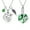Green, variant on Backside Customize Text 2PCS Pack Always on My Mind Forever in My Heart Print Birthstone Angel Wing Heart Urn Pendant Memory Necklace for Cremation Ashes Holder Memorial Jewelry