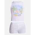 thumbnail image 5 of No Boundaries Sleepwear Ribbed Tank Top and Boxers Set from our Cloud Core Collection, 2 Piece, Women’s and Women’s Plus XXS-3X, 5 of 5