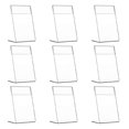 thumbnail image 2 of Store Display Signs Acrylic L-Shape Slanted Sign Holders Transparent 9Pcs Information Display, 2 of 5