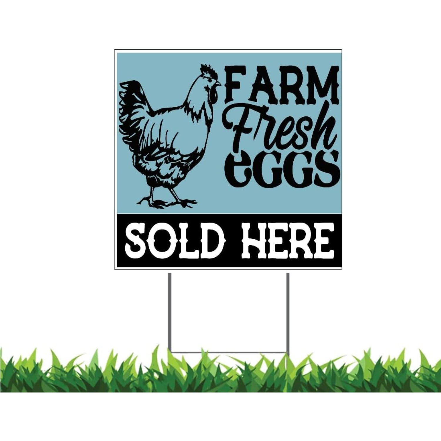 HElectQRIN Farm Eggs Sold Here, Eggs for Sale, V2 24x24 Square Yard