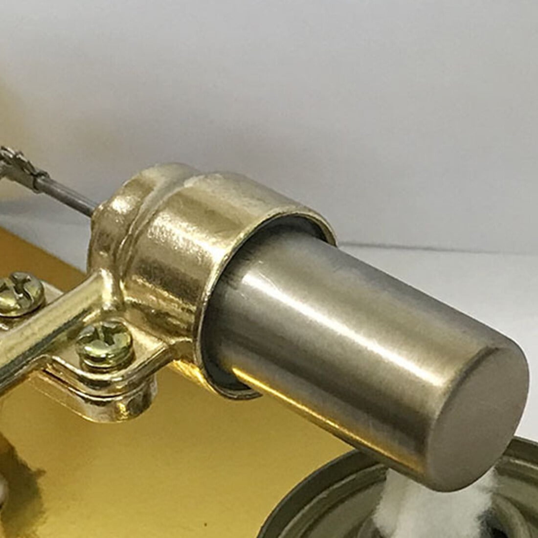 Stirling Engine Model Kit That Works, Single Cylinder Stirling Engine Model with LED Light Generator, Science Experiment & Physics Educational Kit for Adults