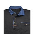 thumbnail image 6 of Kalauyu Men's Casual Shirts Classic Long Sleeve Basic Button T-Shirt Lightweight Cotton Golf Tops with Pocket, 6 of 7