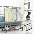 thumbnail image 6 of Mr IRONSTONE 400 lbs Heavy Duty Rolling Clothes Rack with Wheels, Portable Closet Organizer for Hanging Garment Rack, 6 of 8