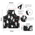 thumbnail image 7 of Halloween Ghosts Bats and Stars Apron-Garden Aprons for Women with Pockets-Cotton Linen Waterproof Kitchen Cooking Gardening Aprons Adjustable for Kitchen,Cooking,BBQ and Salon 32"x27", 7 of 7