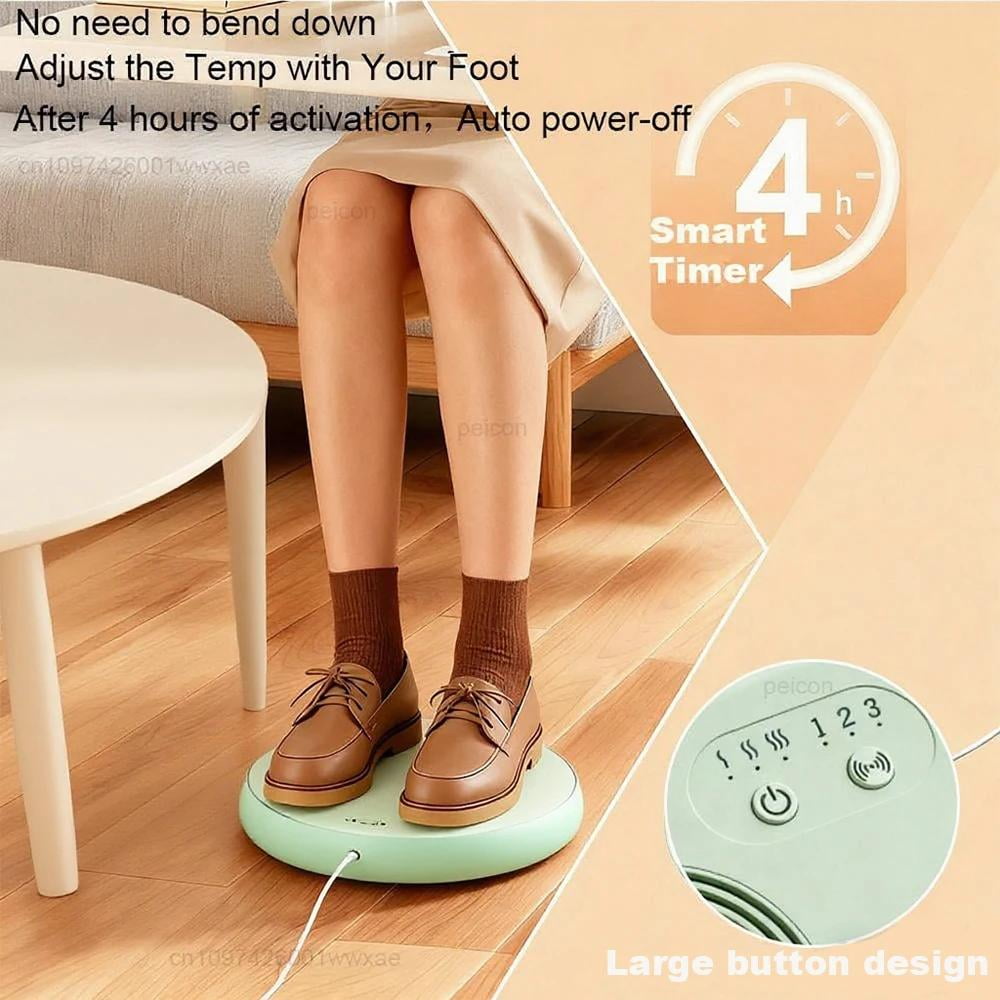 Electric Foot Massager Relieve foot Heel Pain Foot Warmer Promote Blood Circulation 3 Heating Temperature Foot Massage Machine