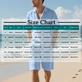 thumbnail image 3 of FRSASU Men's Cotton and Linen 2 Piece Outfits Short Sleeve Button up Shirts and Shorts Vacation Summer Beach Outfits Army Green, 3 of 5