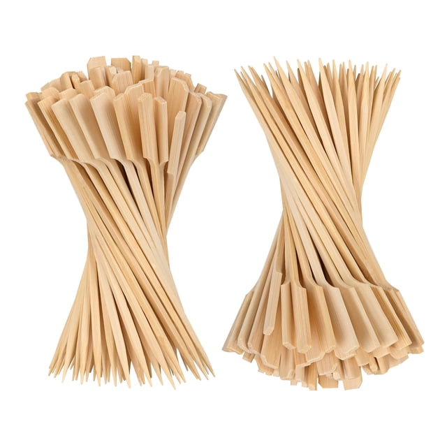 Brochetas de bambú PFIEIFPO, 20 cm, 200 unidades, para aperitivos, barbacoas, fruta