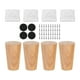 thumbnail image 3 of Patas de gabinete de 4 piezas, patas de gabinete, patas de muebles de madera, patas de sofá para sala de estar Altura 8cm, 3 of 9