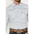 thumbnail image 3 of Men's Cowboy Hardware Tonal Paisley Print Long Sleeve Pearl Snap Western Shirt White X-Large, 3 of 4