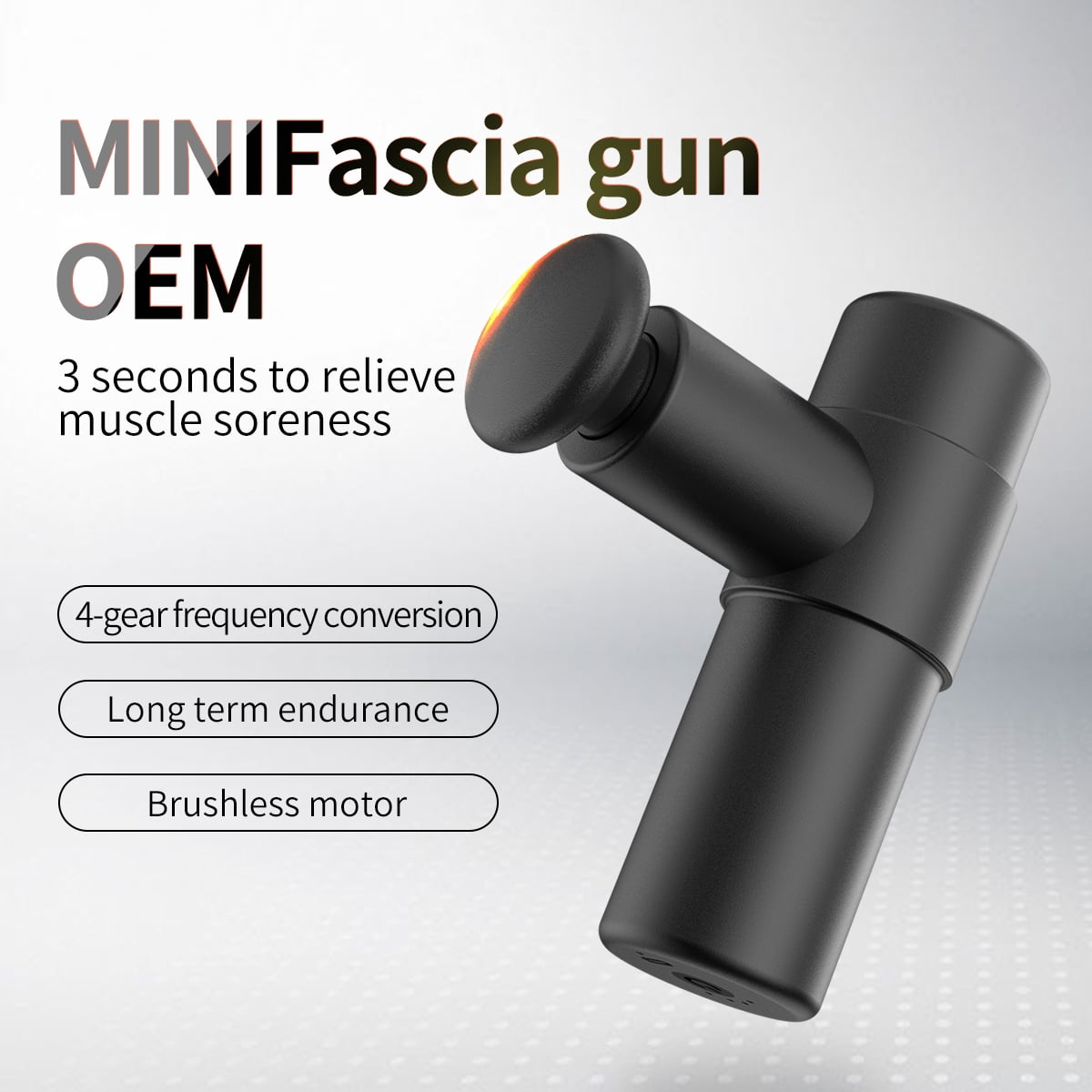Mini Aluminum Alloy Deep Tissue Fascia Massage Gun High Frequency Vibrating Booster Handheld Electric Muscle Relaxer