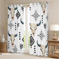 thumbnail image 2 of jejeloiu Boho Exotic Style Curtains Pack of 2 (42x84 Each),Bohemian Bull Skull Curtains Blackout,Retro Aztec Geometric Bedroom Curtains For Boys Teens,Microfiber Bedroom Decor, 2 of 6