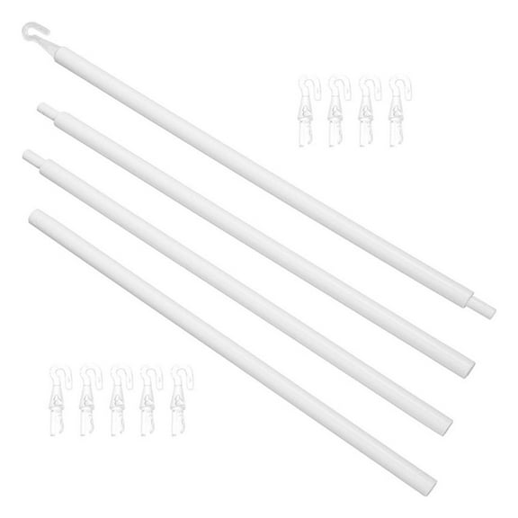 Jesscasday Window Shade Pull Rod,Vertical Blind Wand Plastic White for Vertical Blinds Rod