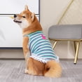 thumbnail image 4 of Shenmeida Dog Shirt Skirt Striped Lace Edge T Shirts Cotton Vest Pleated Dress Puppy Clothes Summer Shirts Cute Tops Soft Pet Apparel for Small Medium Dogs Cats Outfits Costume, 4 of 7