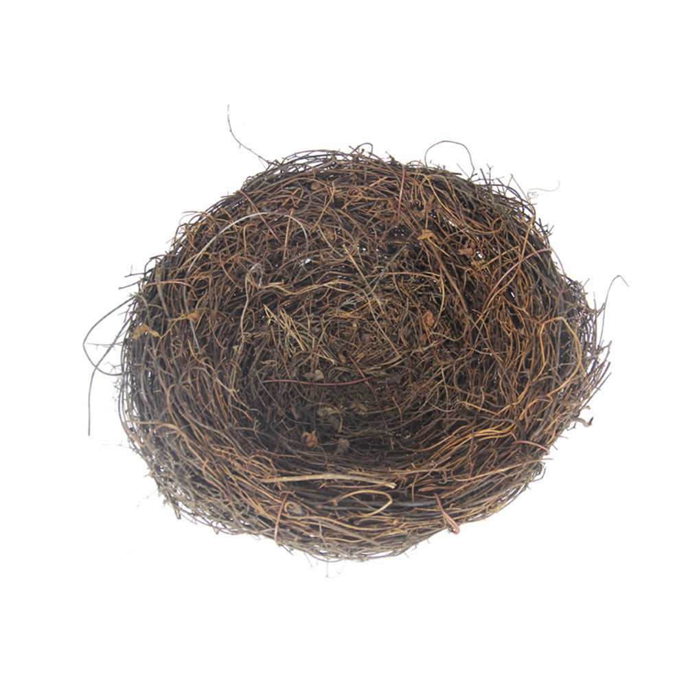 Natural Rattan Bird Nest Garden Yard Simulation Twig Easter Rattan Bird Nest 