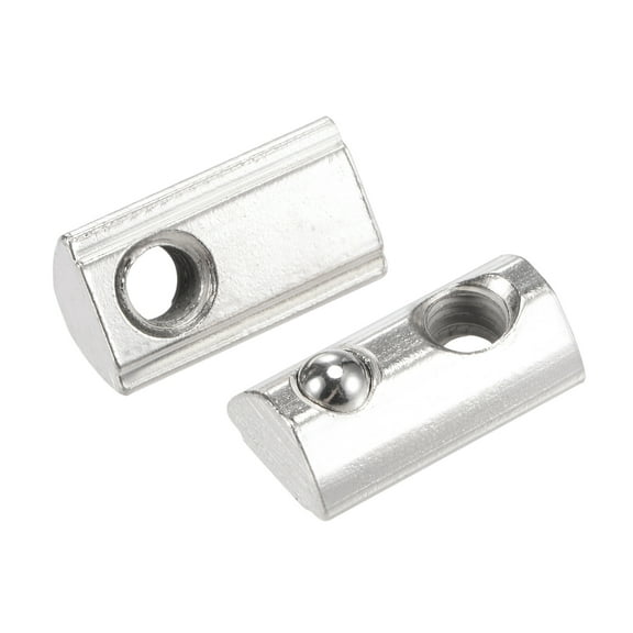 Uxcell M6 Roll in Spring T-nut with Ball for 3030 Series Rail with 8mm Slot 15 Pack
