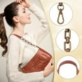 thumbnail image 3 of 1pc PU Leather Bag Chain Strap 23.8 Inch Short Handbag Shoulder Strap Women's Clutch Bag Handle Chain with Bronze Swivel Clasps for DIY Handmade Bag Making Accessories Brown, 3 of 7