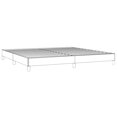 thumbnail image 3 of vidaXL King Bed Frame, Faux Leather Upholstered Platform Bed Frame, White, No Mattress, 3 of 10