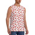 thumbnail image 3 of Salouo Red Birds Pattern Men's Sleeveless T Shirts,Men's Regular-Fit Tank Top Sports Shirt for Men Sleeveless Tank Shirt -Large, 3 of 6