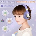 thumbnail image 3 of Auriculares Bluetooth Xmenha Purple Kids con micrófono, 3 of 6