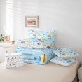 thumbnail image 6 of Manfei Modern Chic Bowtie 7pcs Queen Bedding,Softball Ball Sport Bedding Comforter Set Queen,Polkadot Reversible, 6 of 7