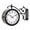 Floral, variant on Outdoor Post Clock with Interchangeable Rooster Bird and Bear Accessories, Double-Sided Hanging Farmhouse Iron Clock with Bell for Outdoor Garden Porch and Indoor Decor 13x18
