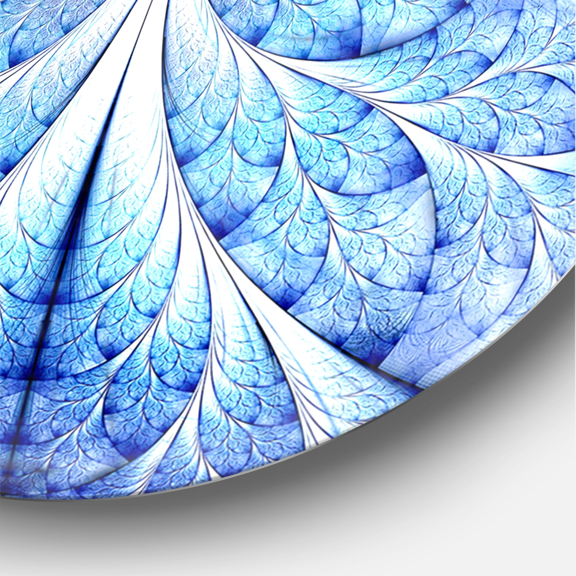 Designart 'Symmetrical Light Blue Pattern ' Modern wall clock