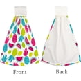 thumbnail image 4 of 1 Pcs Hanging Towels, Dish Towels Summer Fruit Exotic Fruit Cocktail Absorbent Hand Towels with Hanging Loop Washcloth for Bathroom Kitchen, 4 of 7