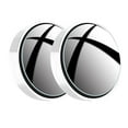 thumbnail image 2 of New 2Pcs Car Suction Cup Mount Auxiliary Rearview Mirror 360 Degree Rotating Wide-angle Round Frame Blind SPOTMirror,White, 2 of 2