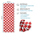 thumbnail image 2 of Red and Black Checkered Pattern Hot Yoga Mat Towel Non Slip for Hot Yoga - Quick-Drying Yoga Mat Cover with 4 Corner Pockets with Travel Bag - Hot Yoga Towel Non Slip 74"x26", 2 of 6