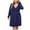 Blue, variant on BangWanChi Black Dresses for Women Fashion Women's Casual Spring/Summer Round Neck Long Sleeve Printed Dress